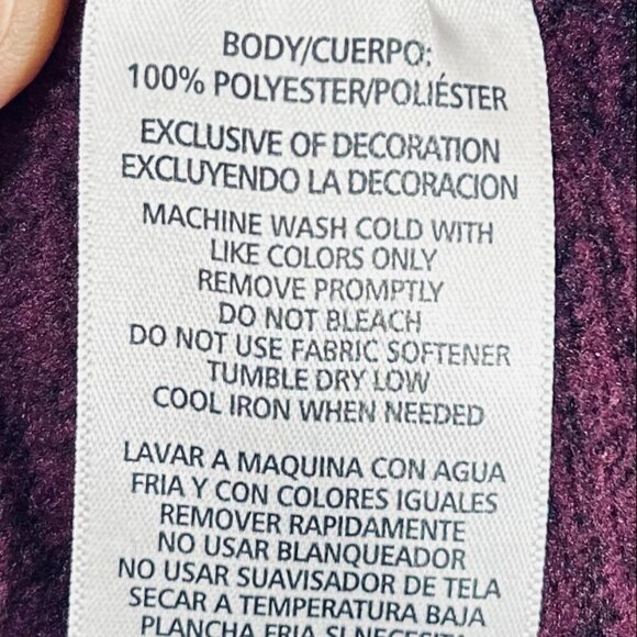 Kenneth Cole Reaction Purple Knit Headphone Access Full Zip Coat Size XXL - Picture 14 of 14